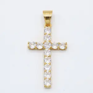 Diamond Cross Pendant - Gold