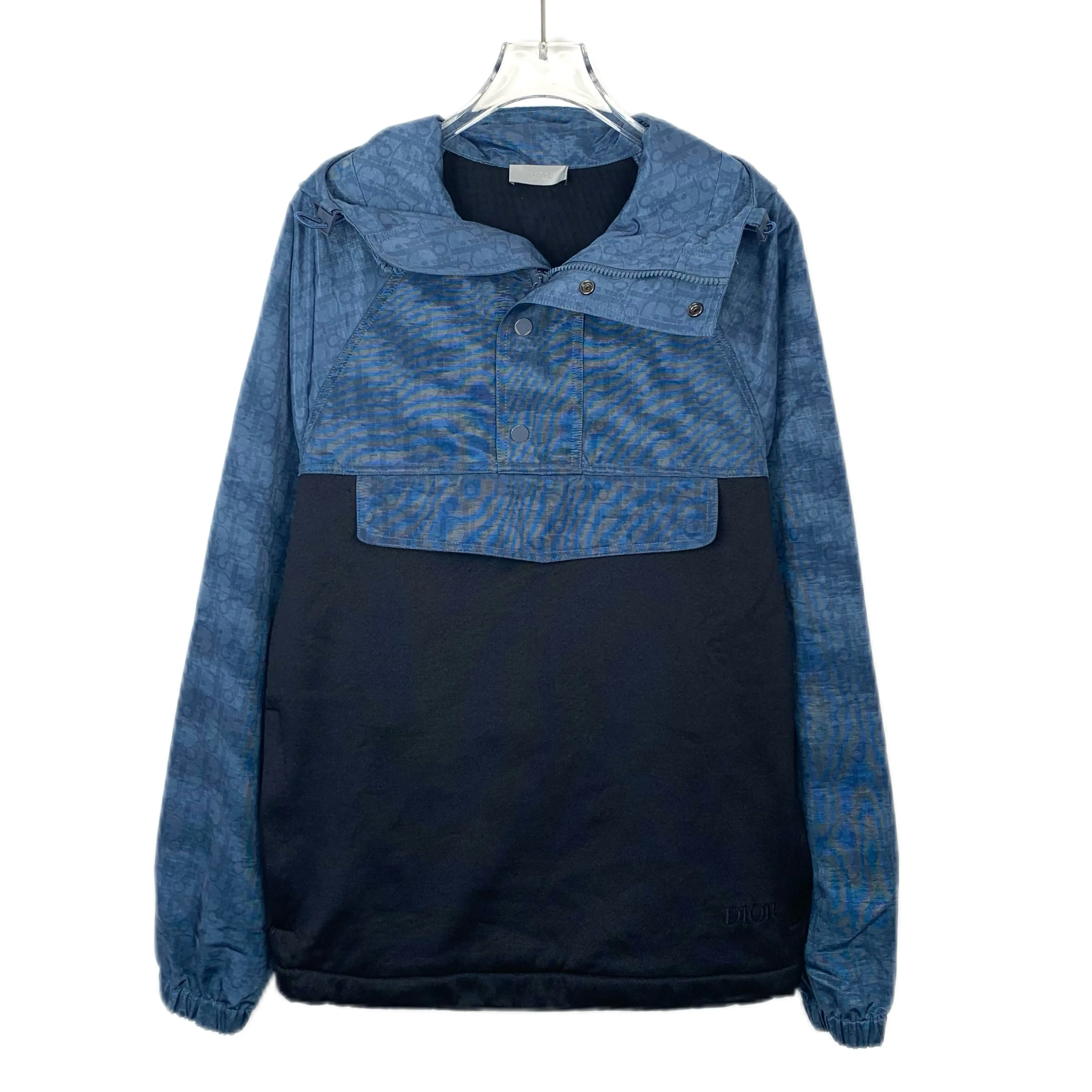 RDLT- Dior Blue Monogram Patchwork Hooded Jacket Size XS