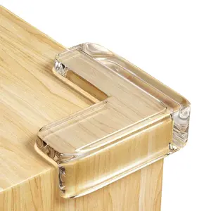 Clear Corner Protectors for Baby Safety Childproof Edge Guards L-Shaped Furniture Bumpers Soft Silicone Corner Covers for Table Desk Cabinets Strong Self Adhesive Baby Proofing Bumper Guards Home Safety Hardware Accessories