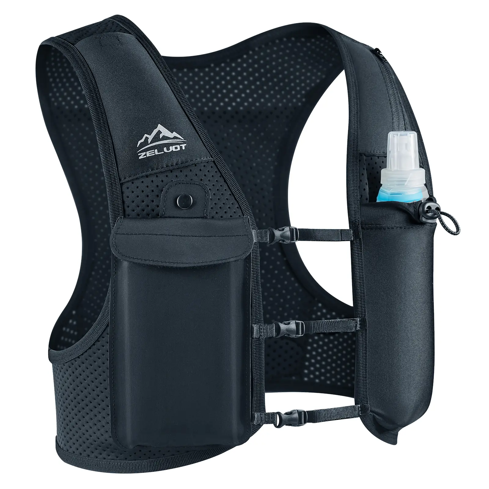 Breathable lightweight running vest, adjustable waist reflective running water bag vest, marathon running accessories for men and women outdoorfun Hiking Vests