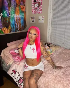 "Stargazer" | Synthetic Lace Front Wig | Long Straight Neon Hot Pink Wig