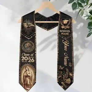 Mexican Graduation Sash Style Graduation Stole Class of 2026 Sash, Custom Graduation Gift for Student , Mixed Flag Graduation Scarf