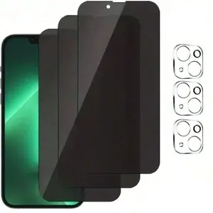 [3+3] 3 Pieces Of Tempered Glass Screen Protector + 3 Pieces Of Camera Lens Film For IPhone12 13 14 15 16 Pro Promax Series Ultra High Definition