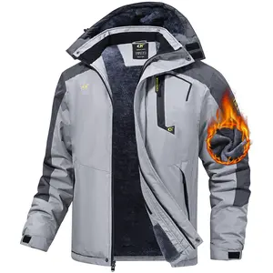Men's Ski Snow Jacket Warm Winter Waterproof Coat Snowboard Rain Jacket Hooded Windproof Windbreaker