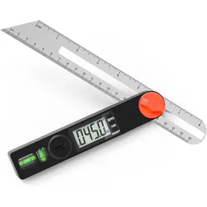 Digital Angle Finder, 8 inch 230mm T-Bevel Protractor Ruler, Horizontal Vertical Bubble levels with Large LED Screen, 0-338  Angle Measuring Tool, Suitable for Carpenters, Woodworkers