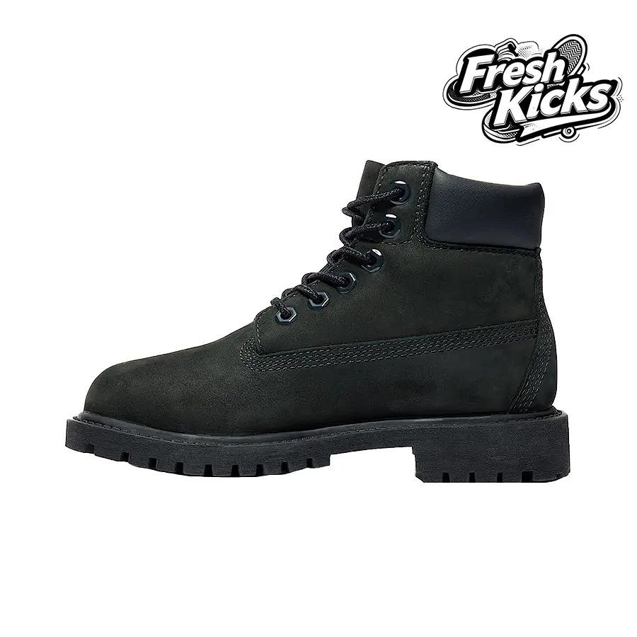 Timberland 6" Premium Waterproof BootBlack Nubuck (PS)– Sneakers– shoes for women  - Boots, Shock-Absorbing Comfort, Lightweight Durable Build, Outdoor Walking to Street Casual Wear - back to school - TB112707 001