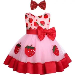 Baby Girl Princess Dress Cake Smash Birthday Tutu Dress+Headband Baptism Clothes Set for Cake Smash Photo Shoot