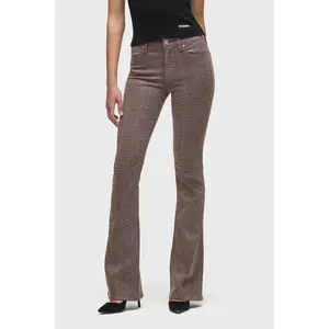 Barbara Snake Print High-Rise Bootcut