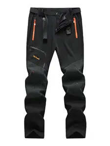 Men's Outdoor Pants Waterproof Windproof Breathable Casual Straight Pocket Hiking Pants All Season Workwear Multifunctional