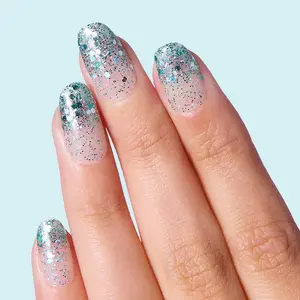 Sea Breeze - Color Street Nail Polish Strips Aquatic Glitter Glitter Dip