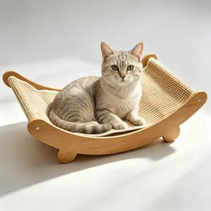 2 in 1 Cat Scratching Pad, 1 Box Cat Scratching Bed & Lounge, Durable Cat Scratcher, Pet Furniture for Indoor Cats, Cat Toys Bed, Home