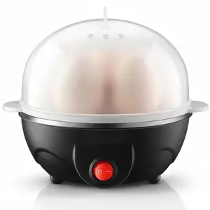 6-Inch Compact Electric Egg Cooker 7 Egg Capacity Rapid Boiler Omelet Maker Hard Boiled Egg Steamer Auto Shut Off Feature Perfect Eggs Every Time