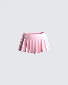 Uma Pink Micro Mini Pleated Skort