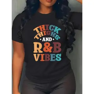 Unisex Cotton TShirt Featuring 90s RAndB Girl RAndBR B Vibes Body Positivity and Thick Thighs Graphic Casual Tee for Men and Women