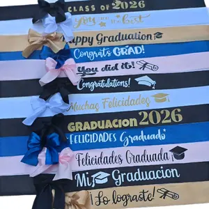 Graduation's Day Ribbon - 12 Unique Designs for All Seasons - Perfect for Graduation Ceremonies - Add Personal Flair to Your Event - 6 in Spanish, 6 in English