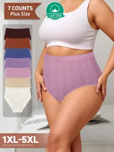 Women's High-Waisted Plaid Cotton Panties, Soft Breathable Comfort Fit, All Season Fitted Underwear, Multiple Colors Available, Womenswear
