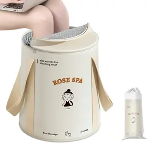 20L Collapsible Bucket Foot Bath Basin, Portable Foot Bath Tub with Lid, Multifunctional Foldable Foot Soak Bucket with Handles, Long Lasting Insulation