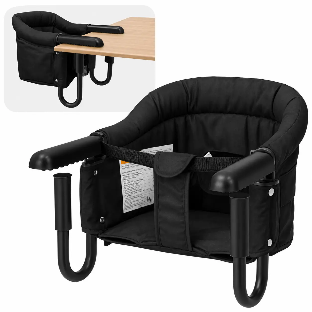 Hook-On Baby High Chair – Clips to Any Table | Portable Folding Seat for Babies & Toddlers | Travel High Chair with Carry Bag | Fits Tables Up to 3.5" | 33 lbs Capacity | Ages 6–36 Months
