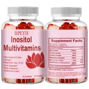 Inositol Multivitamin -Peach PerfectMyo-Inositol, D-Chiro Inositol, Omega 3 Fitness Healthcare 60 Gummies tiktok shop