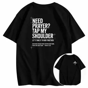Need Prayer Hoodie - Tap My Shoulder Let’s Pray Christian Faith , Bible Verse Matthew 18:20, Religious Inspirational Fall Winter Outfit Womenswear
