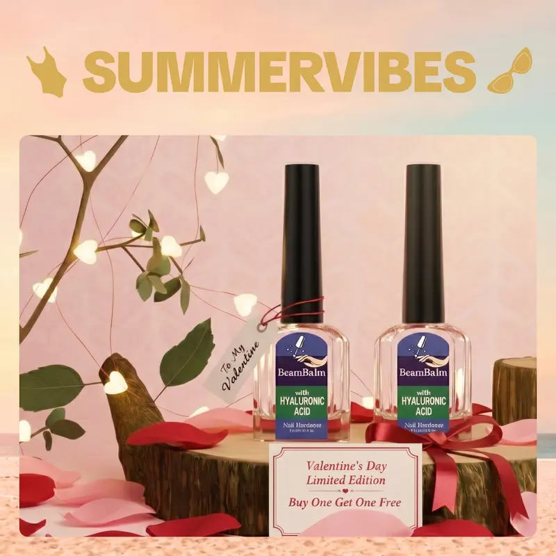 【Buy 1 Get 1 Free】BeamBalm 10-Second Quick-Drying Peel-Off Nail Strengthening Set - Formulated with sodium hyaluronate, it provides excellent nourishment for nails, scratch-resistant manicure effect without the need for a UV lamp.#SummerVibes