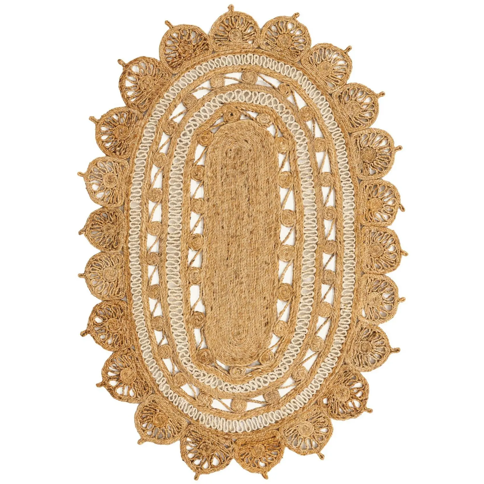 Natural and White 4' 1 x 6' 1