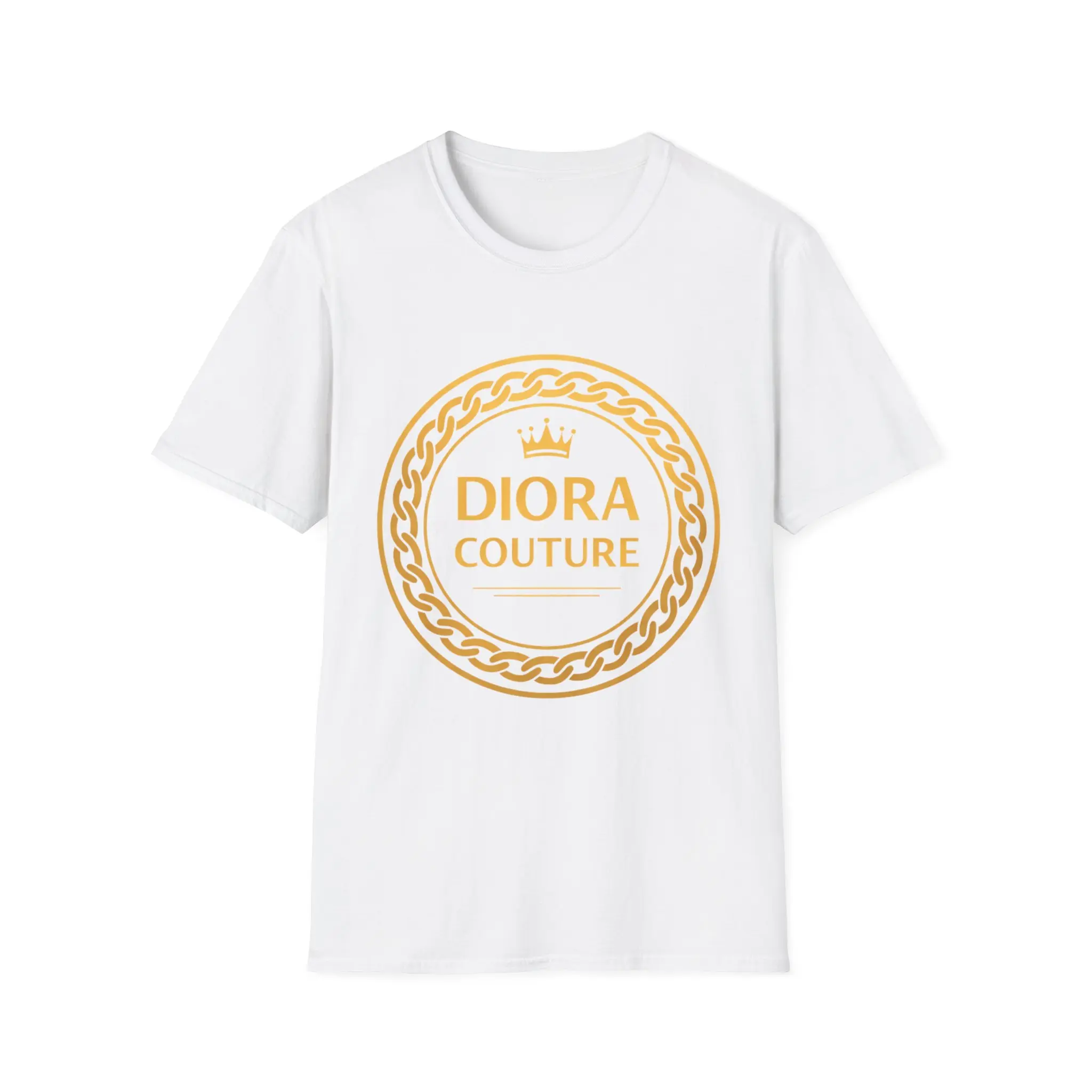 Designer Parody T-Shirt — "Diora Couture" Gold Logo Tee