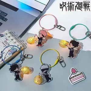 Jujutsu Kaisen Keychain Luminous Gojo Satoru Glowing Pendant Bag Anime Decoration Creative Key Ring Cartoon Charms Toys Gifts
