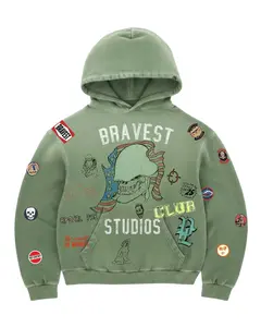 Bravest Studios Army Pinned Hoodie Green