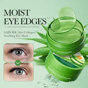Aloe Vera & Collagen Crystal Eye Mask, Eye Treatment Mask, Moisturizing Firming Eyecare, Hydrating Face Mask for Men & Women, 60 Sheets Per Box