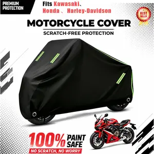 Waterproof UV Protection Motorcycle Cover Heavy Duty Windproof Dustproof No Cracking Fits Harley-Davidson Honda Kawasaki