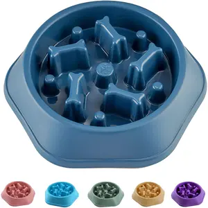 CAISHOW Slow Feeder Dog Bowl anti Gulping Healthy Eating Interactive Bloat Stop Fun Alternative Non Slip Dog Slow Food Feeding Pet Bowl Slow Eating Healthy Design for Small Medium Size Dogs CAISHOW