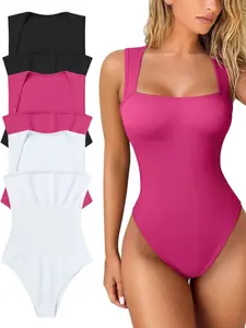 Women's Seamless Sports Bodysuit, Sleeveless Shoulder Straps, Casual Vacation Wear, Fitness, Comfortable & Stylish, Womenswear, Shaping Bodysuit