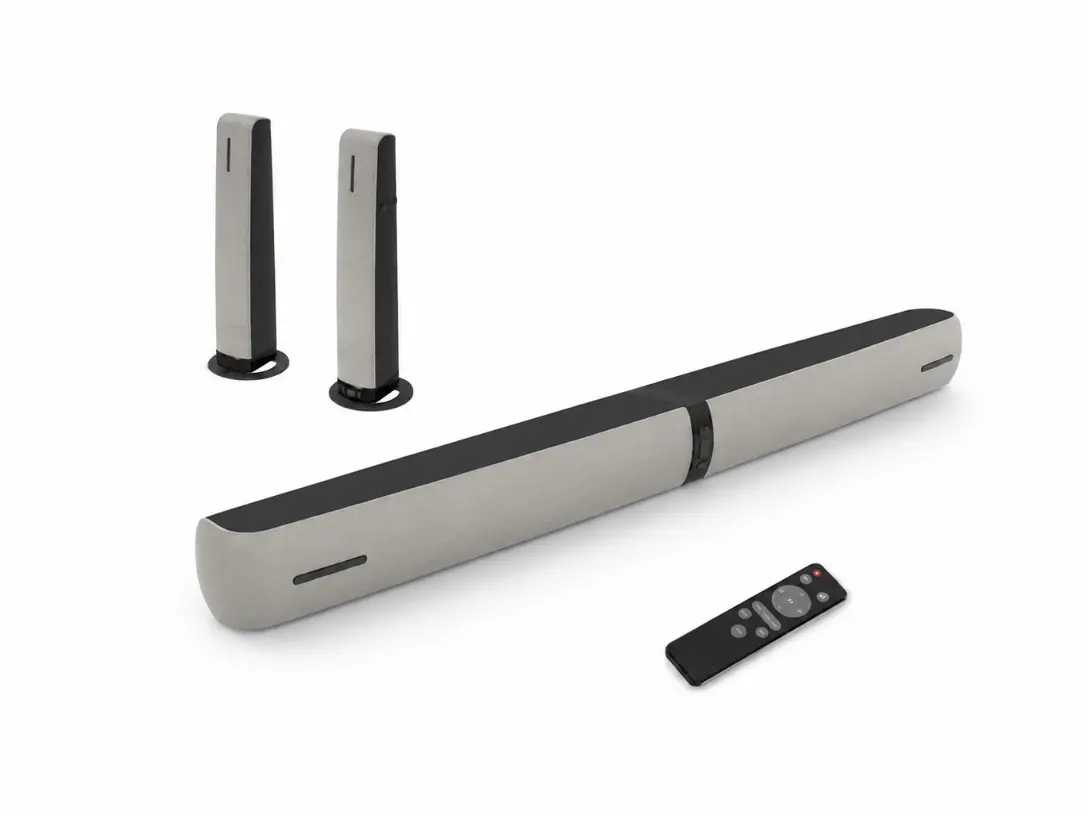 Sound Bar for Smart TV, 90W Soundbar with Bluetooth/ARC/Optical/AUX Connect, Auto Volume Boost, 3 Equalizer Modes, 2 in 1 Detachable Soundbar for TV for TV/PC/Gaming/Projectors