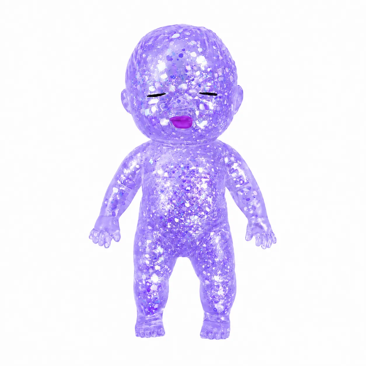 Taba Squishy Mega Glitter Baby Toy, Slow Rising Squishy Stress Relief Toy, Soft Stretchy Sensory Fidget Collectible for Kids & Adults, Cute Relaxing Gifts for Easter, Christmas & Birthday