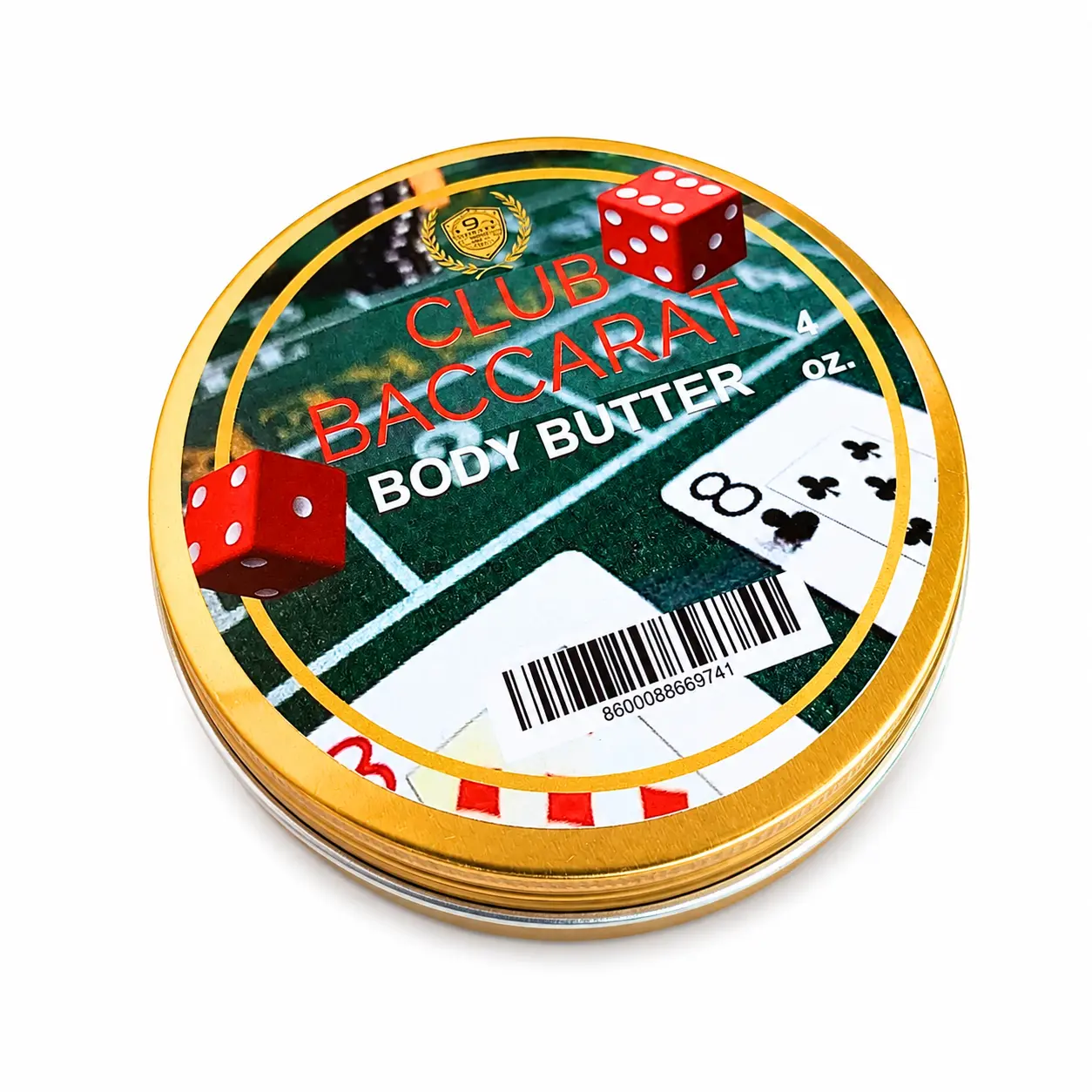 9th Wonder Club Baccarat Body Butter – Moisturizing Body Butter with Shea Butter & Coconut Oil, 4 oz