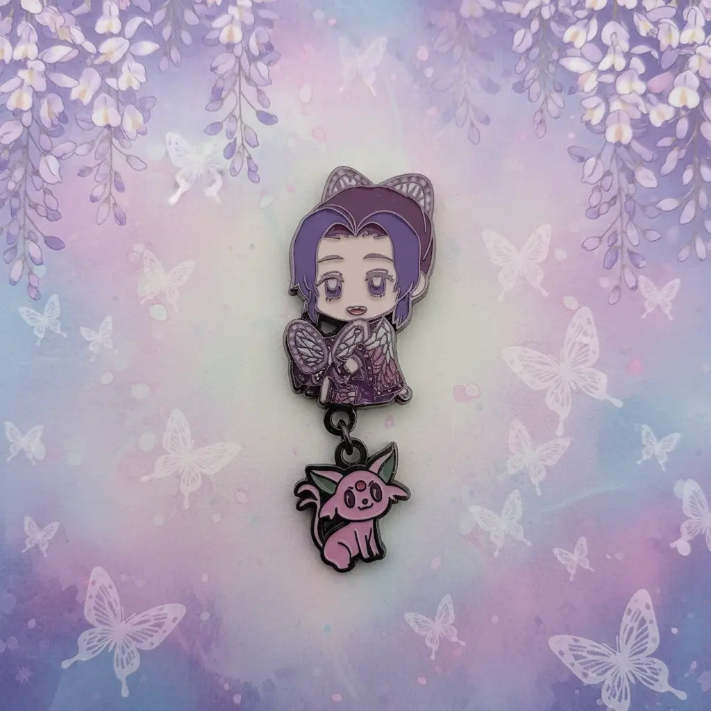 Demon Slayer Shinobu and Espeon Pin