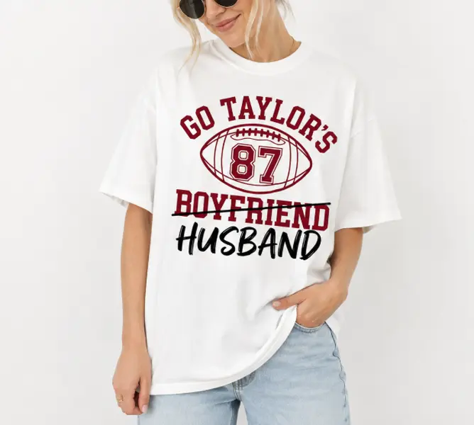Taylor13 Husband 87 Shirt, Football Boyfriend Comfort Colors Tee, Swift* Game Day Graphic