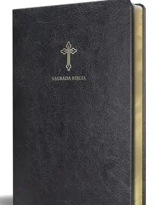 Sagrada Biblia Católica en español Símil piel negra tamaño pequeño Catholic Bible Leathersoft Black Compact Edición en español Bonded Leather
