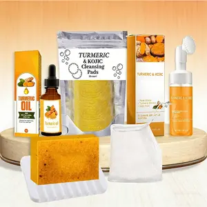 Turmeric Soap & Essential Oil Set,Including 1 Counts Turmeric Soap &1 Counts Essential Oil &1 CountsSoap Saver, Daily Skin Care Set forMen & Women