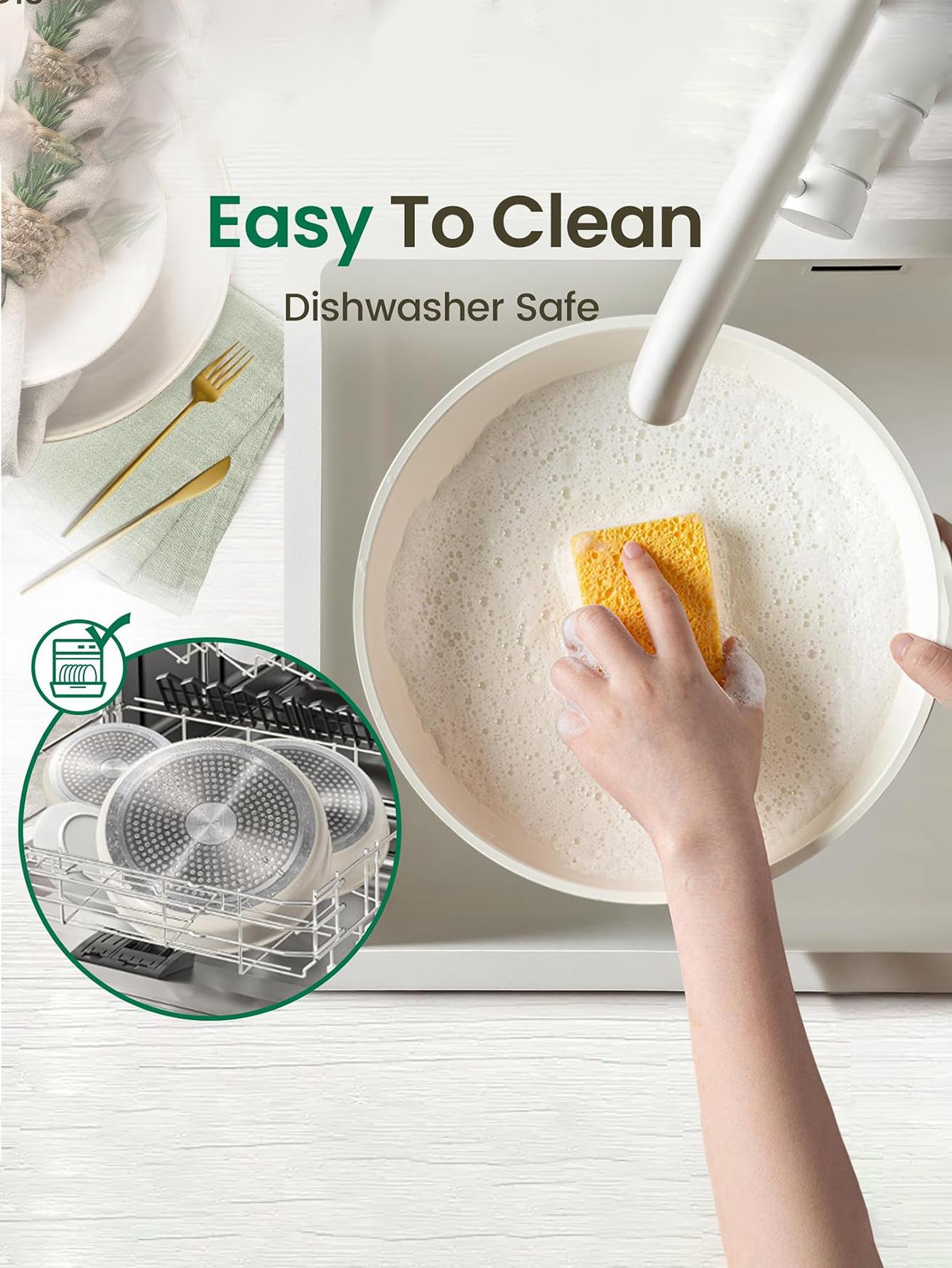 Mothers Day Gift 17Piece Cookware Frying Pan Set Nonstick Removable Handle Healthy Cookware Dishwasher Oven Safe Ideal for RV Home Kitchen Cooking