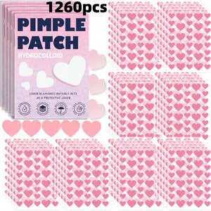 Heart-Shaped Facial Acne Patches, Concealing & Ultra-Thin Design, Breathable Skin-Friendly Solution for Blemishes, Series
