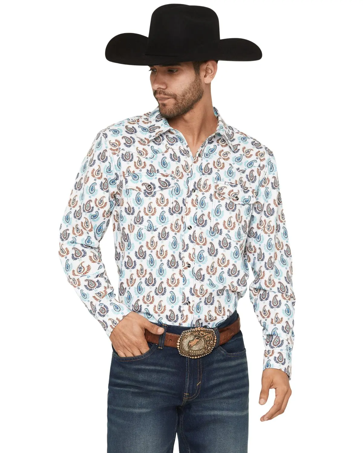 Rank 45 Men's 45&Reg; Men'S Told You So Paisley Print Long Sleeve Snap - Rmsp26w22-Iv