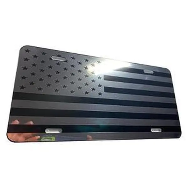 CustoMonsterDesigns US American Flag Heavy Duty Aluminum License Plate S4