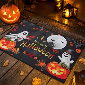 Halloween Entrance Welcome Mat, Durable Non-Slip Rug for Home Decor, Easy Clean Entryway Door Mat, Perfect for Halloween Party Decoration