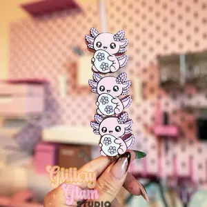 Easter Axolotl Straw Buddy - Straw Topper - Tumbler Accessory