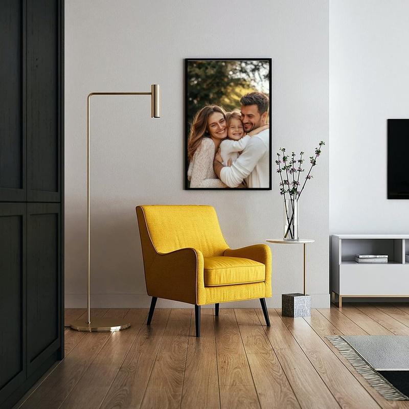 Customized black wooden frame with high-definition and rich texture suitable for couples families friends and home decoration