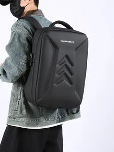 1pc Men's Casual Travel Durable backpack password lock solid color Lightweight hard shell material anti pressure, anti drop, anti splash multifunctional suitable for daily commuting, student school short distance travel men's backpack