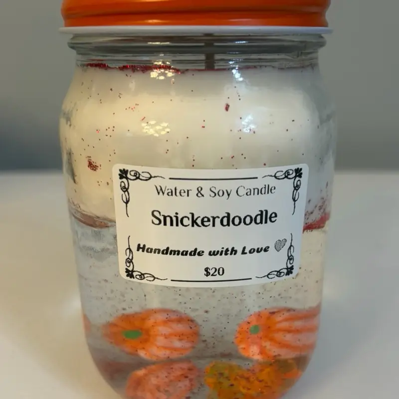 Fall snowglobe/water candle