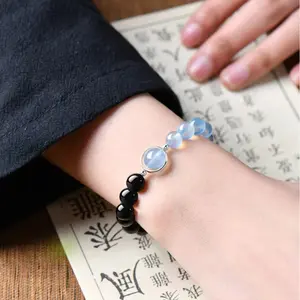 Blue and Black Energy Crystal Bracelet